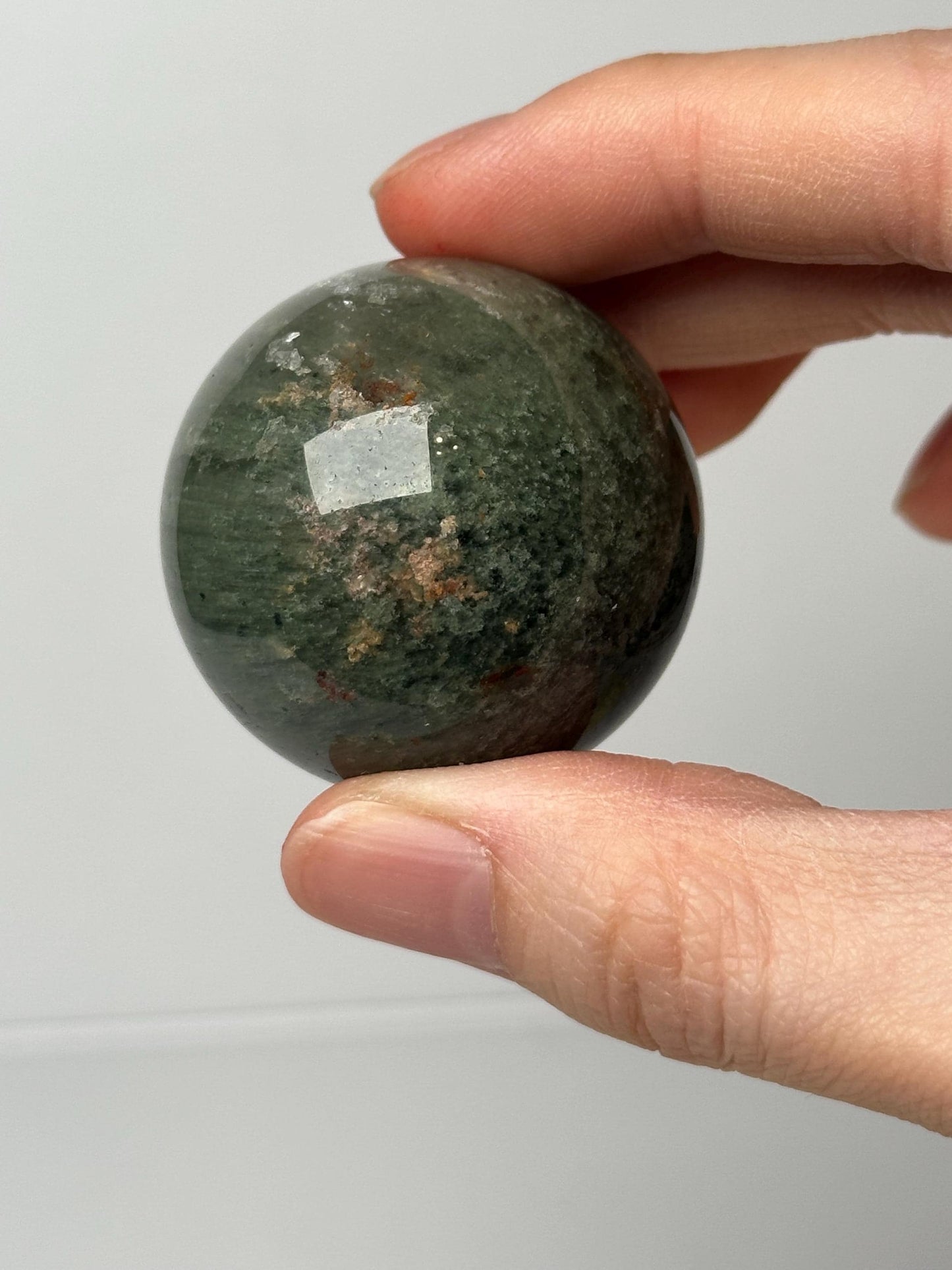Garden Quartz Sphere | Natural Inclusion Quartz Crystal Ball | Polished Mineral Specimen for Collectors Display Decor Accent