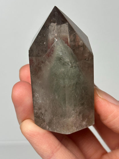 Garden Quartz Tower | Natural Inclusion Quartz Crystal Point | Polished Mineral Specimen for Collectors Display Decor Accent