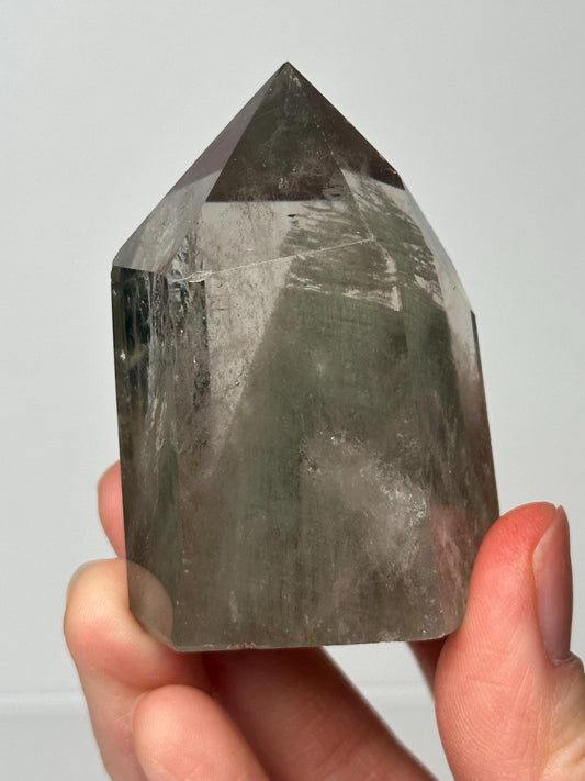Garden Quartz Tower | Natural Inclusion Quartz Crystal Point | Polished Mineral Specimen for Collectors Display Decor Accent