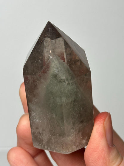 Garden Quartz Tower | Natural Inclusion Quartz Crystal Point | Polished Mineral Specimen for Collectors Display Decor Accent