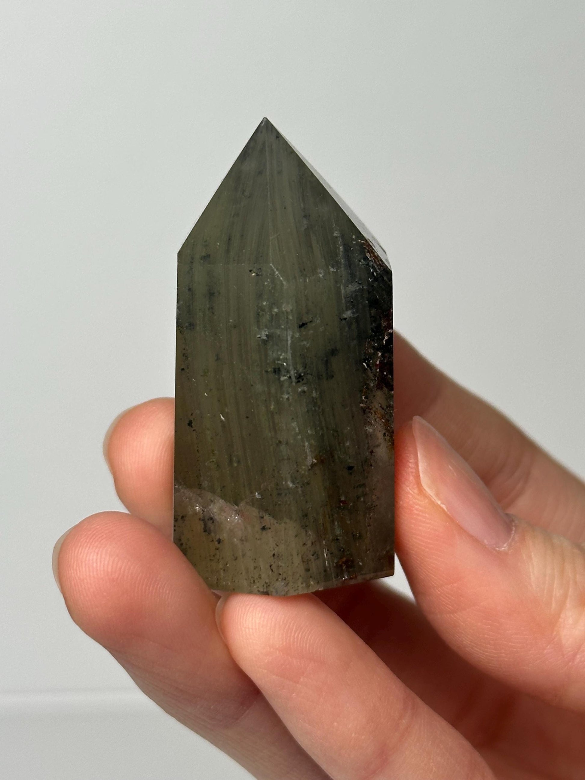 Garden Quartz Tower | Natural Inclusion Quartz Crystal Point | Polished Mineral Specimen for Collectors Display Decor Accent