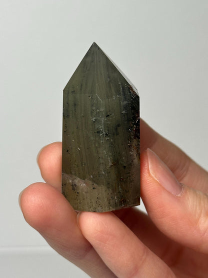 Garden Quartz Tower | Natural Inclusion Quartz Crystal Point | Polished Mineral Specimen for Collectors Display Decor Accent