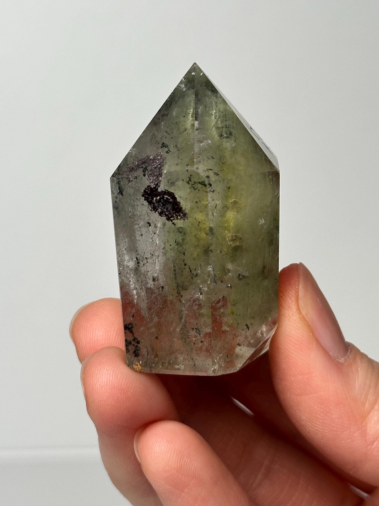 Garden Quartz Tower | Natural Inclusion Quartz Crystal Point | Polished Mineral Specimen for Collectors Display Decor Accent