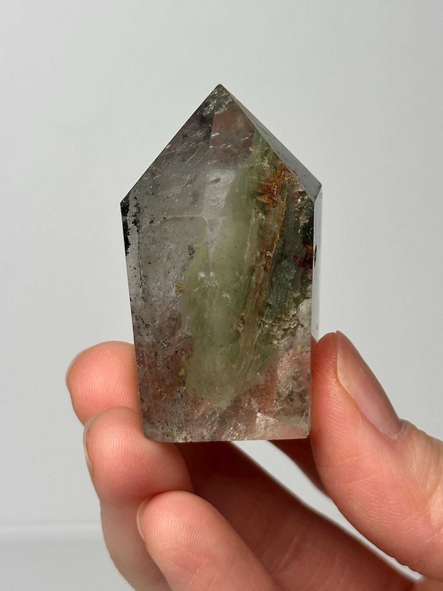 Garden Quartz Tower | Natural Inclusion Quartz Crystal Point | Polished Mineral Specimen for Collectors Display Decor Accent