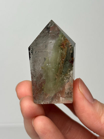Garden Quartz Tower | Natural Inclusion Quartz Crystal Point | Polished Mineral Specimen for Collectors Display Decor Accent