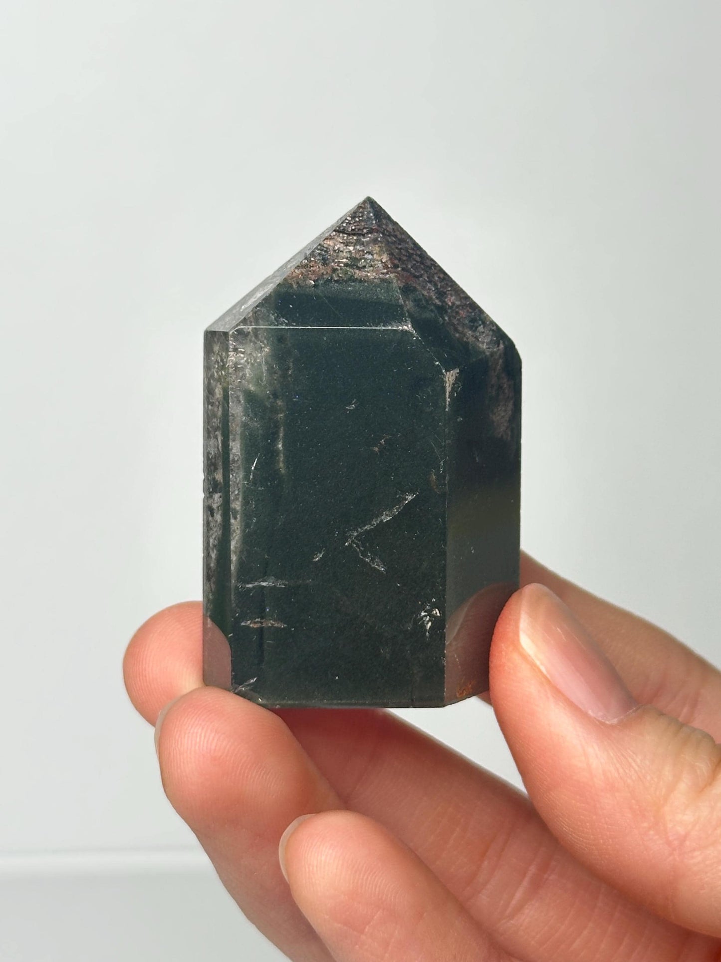 Garden Quartz Tower | Natural Inclusion Quartz Crystal Point | Polished Mineral Specimen for Collectors Display Decor Accent