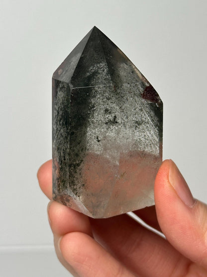 Garden Quartz Tower | Natural Inclusion Quartz Crystal Point | Polished Mineral Specimen for Collectors Display Decor Accent