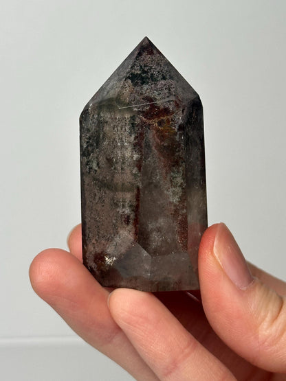 Garden Quartz Tower | Natural Inclusion Quartz Crystal Point | Polished Mineral Specimen for Collectors Display Decor Accent
