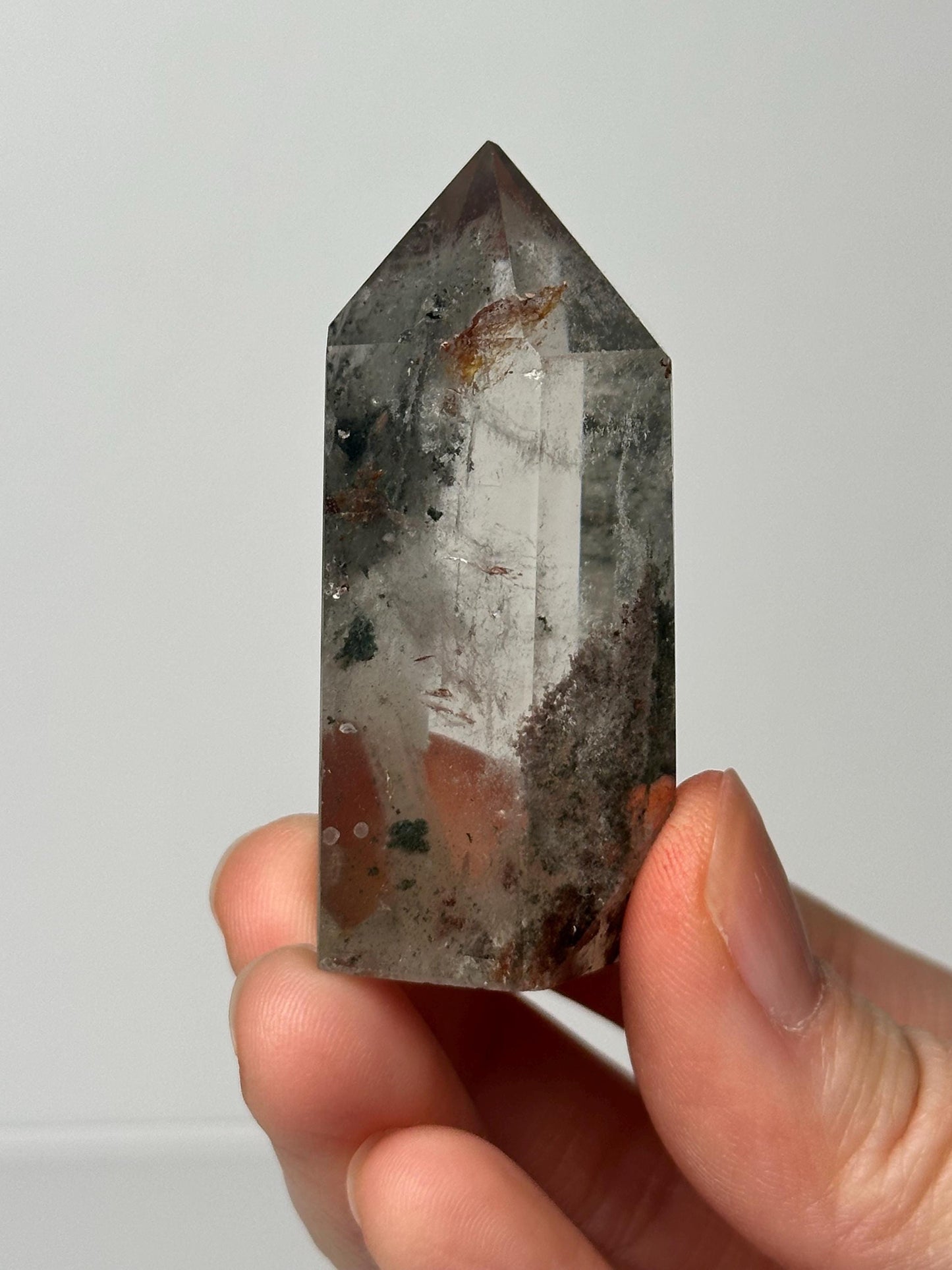 Garden Quartz Tower | Natural Inclusion Quartz Crystal Point | Polished Mineral Specimen for Collectors Display Decor Accent