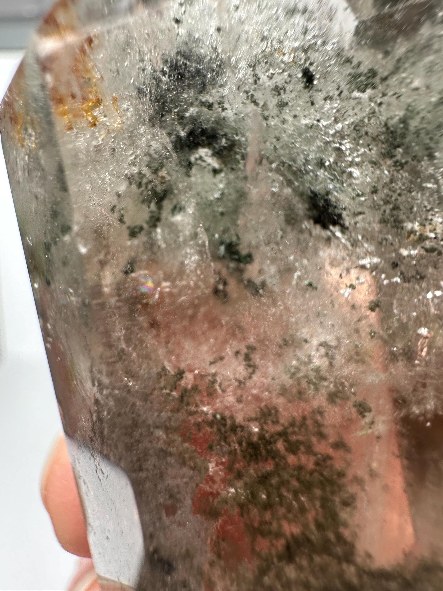 Garden Quartz Tower | Natural Inclusion Quartz Crystal Point | Polished Mineral Specimen for Collectors Display Decor Accent