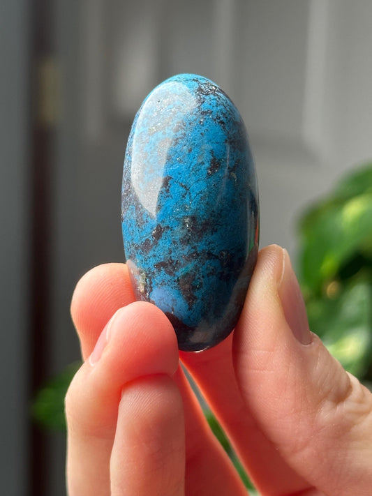 Shattuckite Shiva Carving | Natural Shattuckite Stone Sculpture | Polished Deity Figurine Mineral Specimen for Collectors Display Decor