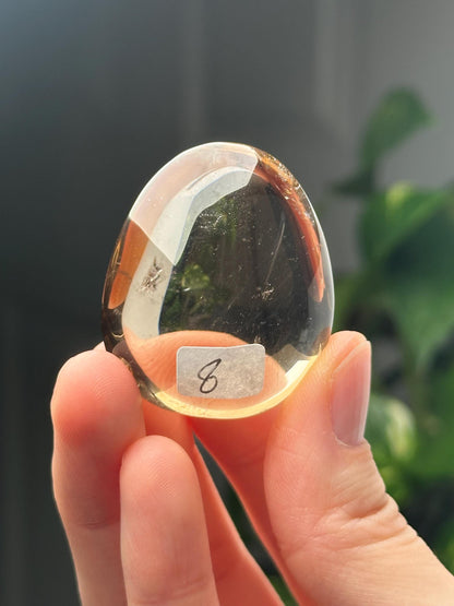 Citrine Palmstone - YOU PICK! | Natural Smoky Citrine Quartz Hand Stone | Polished Mineral Specimen Collectors Display Decor Accent