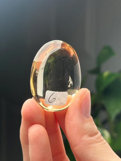 Citrine Palmstone - YOU PICK! | Natural Smoky Citrine Quartz Hand Stone | Polished Mineral Specimen Collectors Display Decor Accent