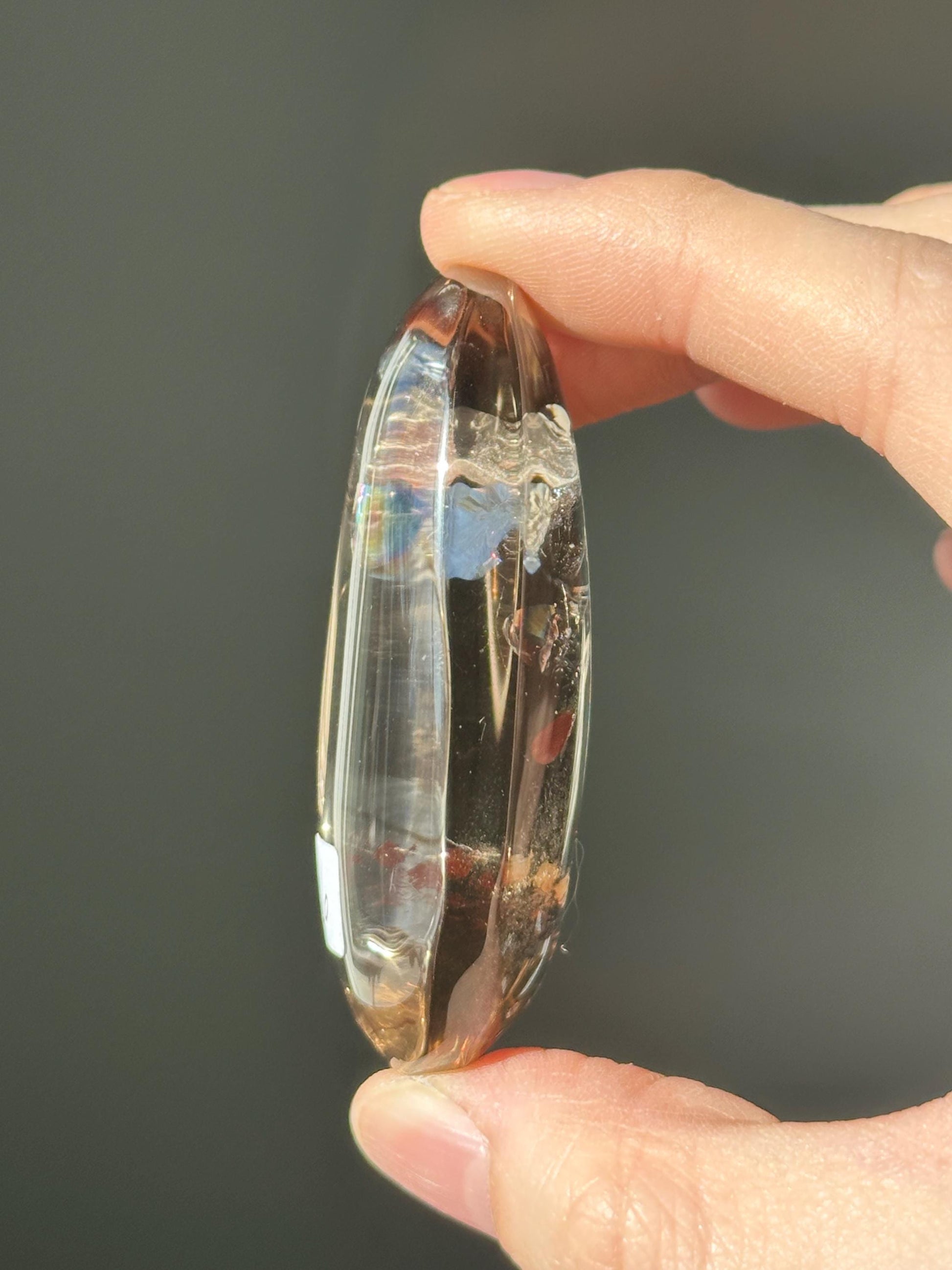 Smoky Quartz Palmstone | Natural Smoky Quartz Crystal Hand Stone | Polished Mineral Specimen for Collectors Display Decor Accent