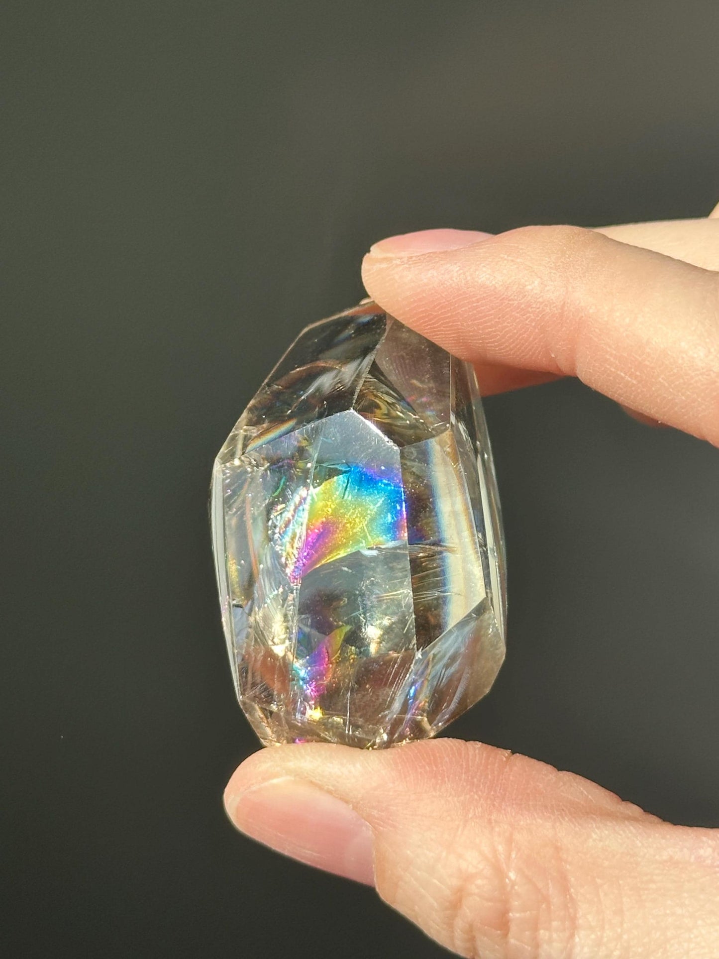 Heat Treated Citrine Rainbow Gem | Yellow Quartz Crystal Display Piece | Polished Mineral Specimen for Collectors Decor Accent