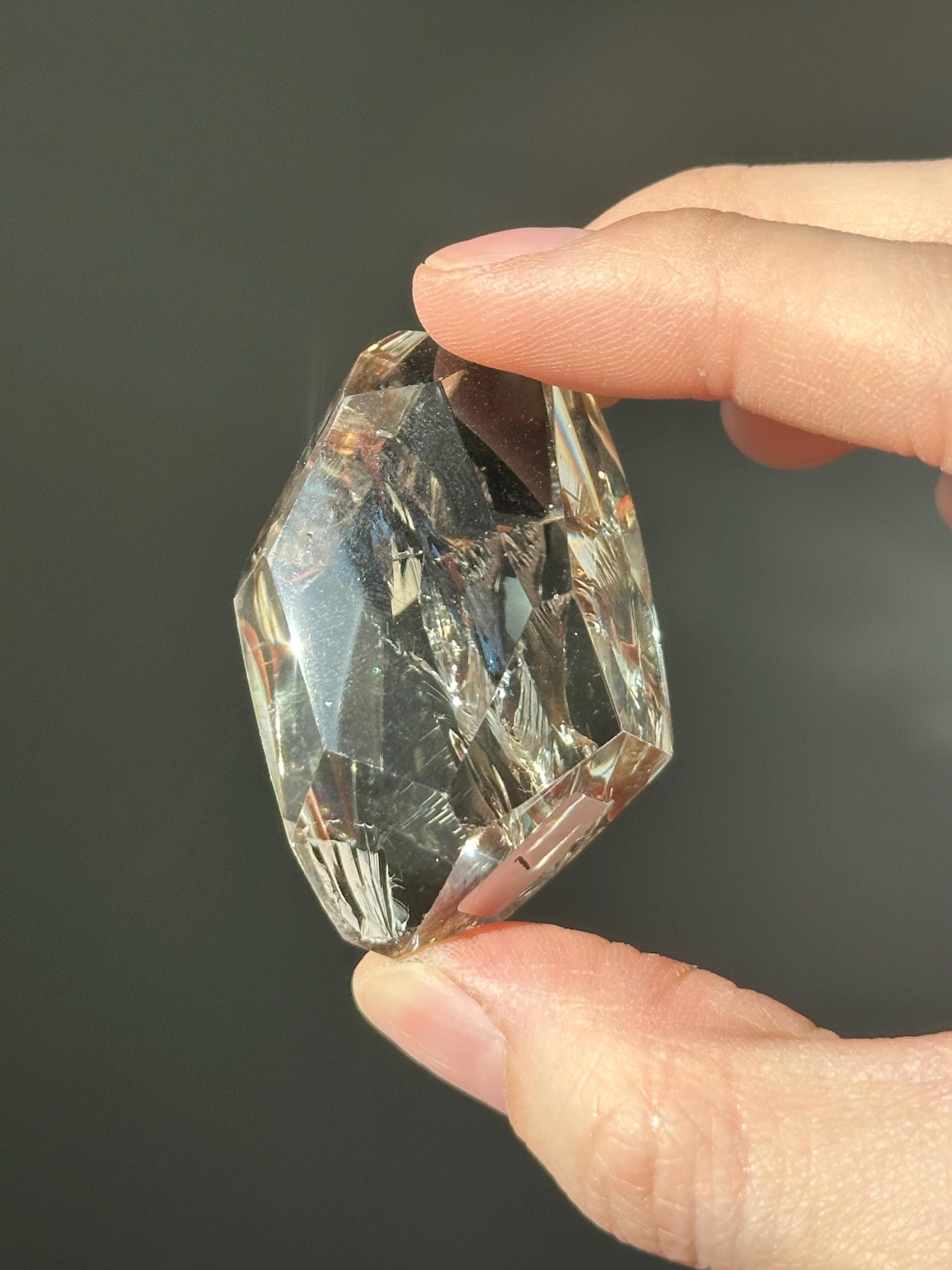 Heat Treated Citrine Rainbow Gem | Yellow Quartz Crystal Display Piece | Polished Mineral Specimen for Collectors Decor Accent