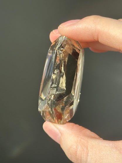 Heat Treated Citrine Rainbow Gem | Yellow Quartz Crystal Display Piece | Polished Mineral Specimen for Collectors Decor Accent