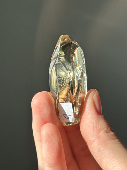 Heat Treated Citrine Rainbow Gem | Yellow Quartz Crystal Display Piece | Polished Mineral Specimen for Collectors Decor Accent