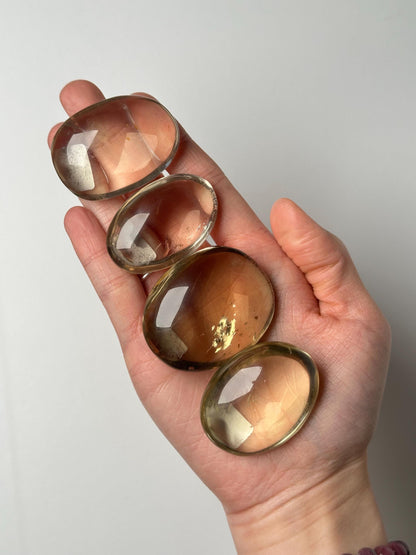 Citrine Palmstone - YOU PICK! | Natural Smoky Citrine Quartz Hand Stone | Polished Mineral Specimen Collectors Display Decor Accent