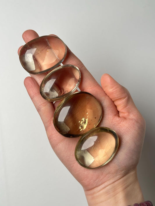 Citrine Palmstone - YOU PICK! | Natural Smoky Citrine Quartz Hand Stone | Polished Mineral Specimen Collectors Display Decor Accent