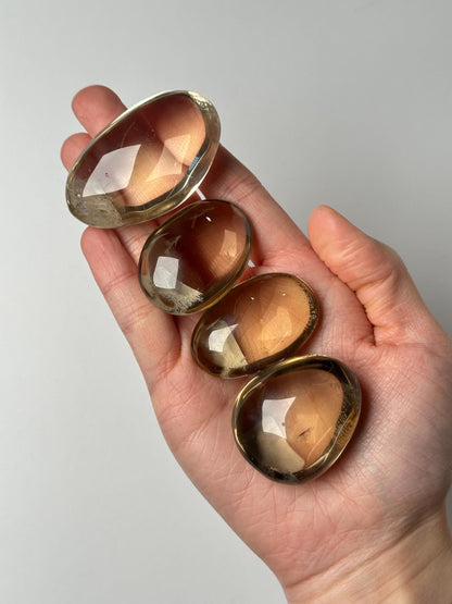 Citrine Palmstone - YOU PICK! | Natural Smoky Citrine Quartz Hand Stone | Polished Mineral Specimen Collectors Display Decor Accent