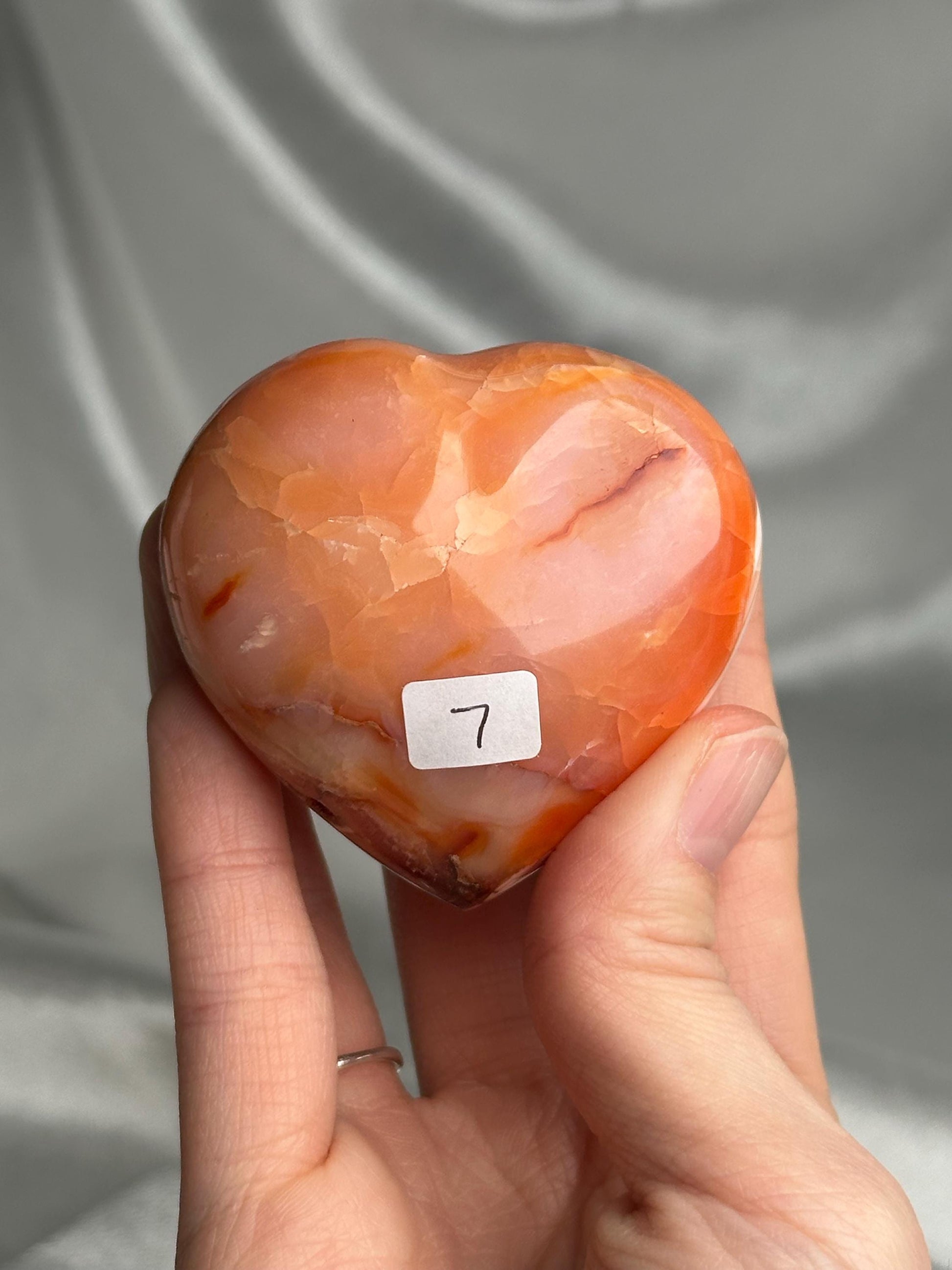 Carnelian Heart | Natural Orange Carnelian Crystal Heart Carving | Polished Mineral Specimen for Collectors Display Decor Accent