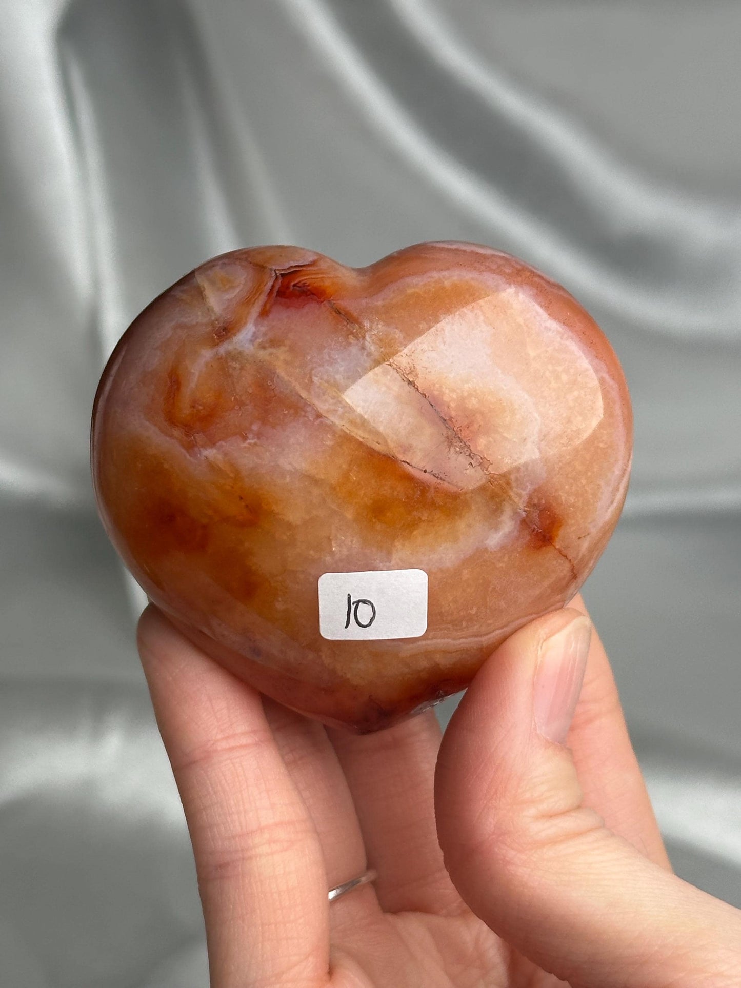Carnelian Heart | Natural Orange Carnelian Crystal Heart Carving | Polished Mineral Specimen for Collectors Display Decor Accent