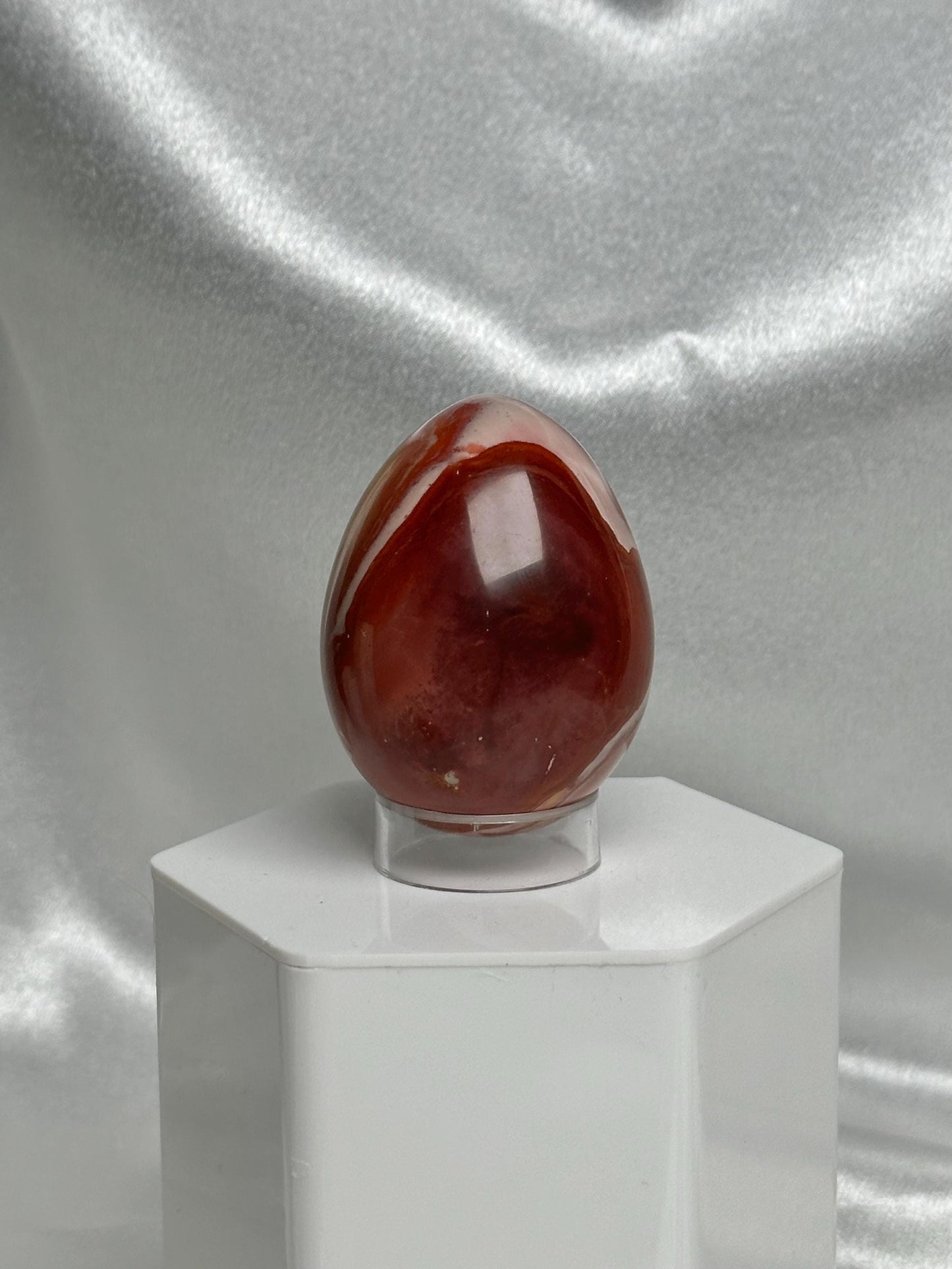 Polychrome Jasper Egg | Natural Multicolor Jasper Stone Egg Carving | Polished Mineral Specimen for Collectors Display Decor Accent