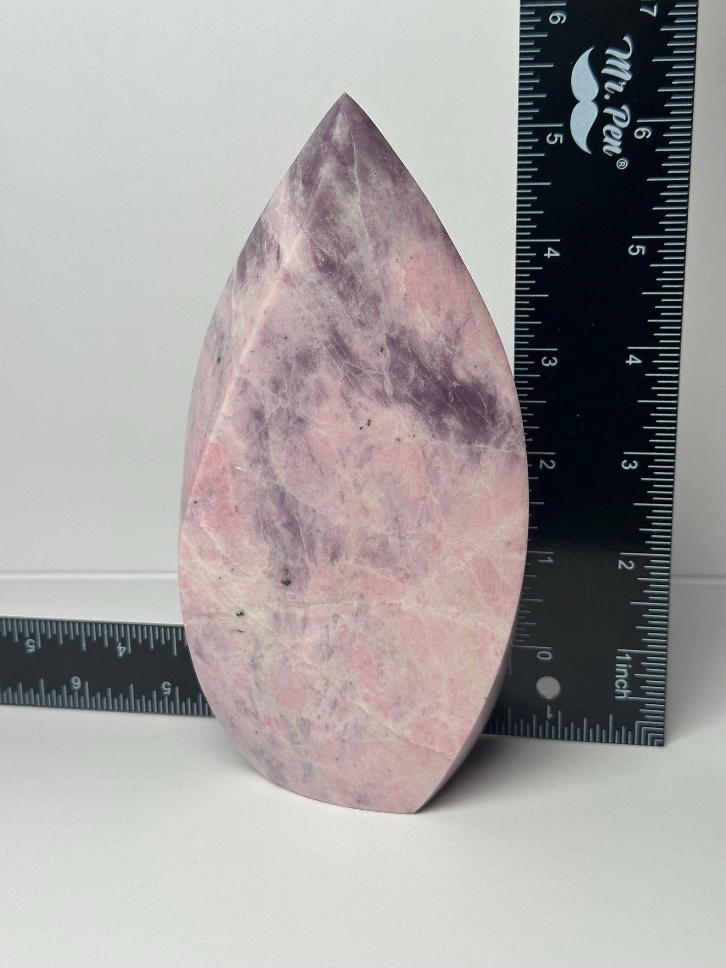 Hackmanite Pink Sodalite Flame | Natural UV Reactive Sodalite Group Mineral Carving | Rare Crystal Display Specimen for Collectors Decor
