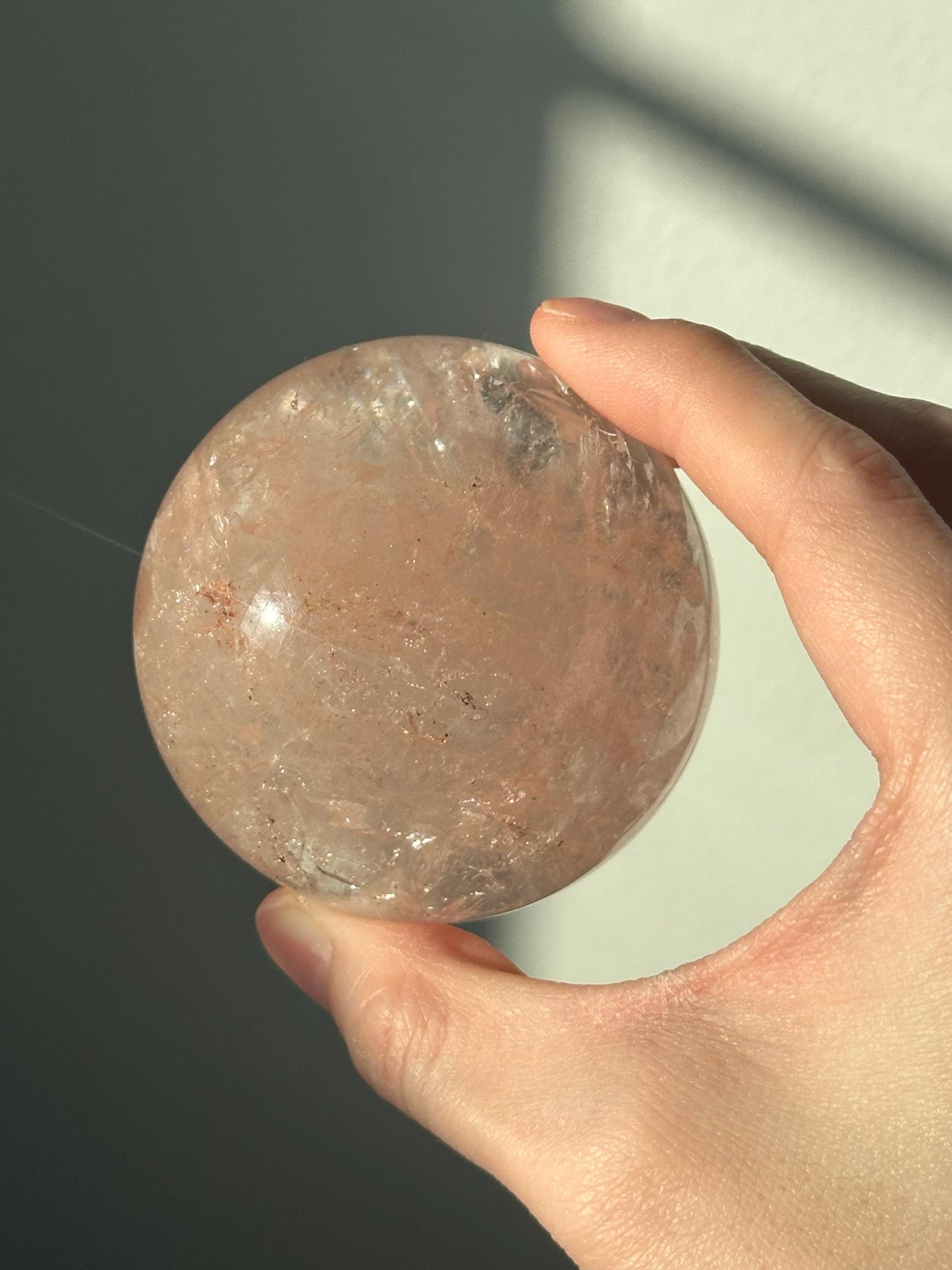 Pink Fire Quartz | Natural Hematite Included Quartz Crystal | Vibrant Mineral Display Piece for Collectors Cabinet Decor Accent