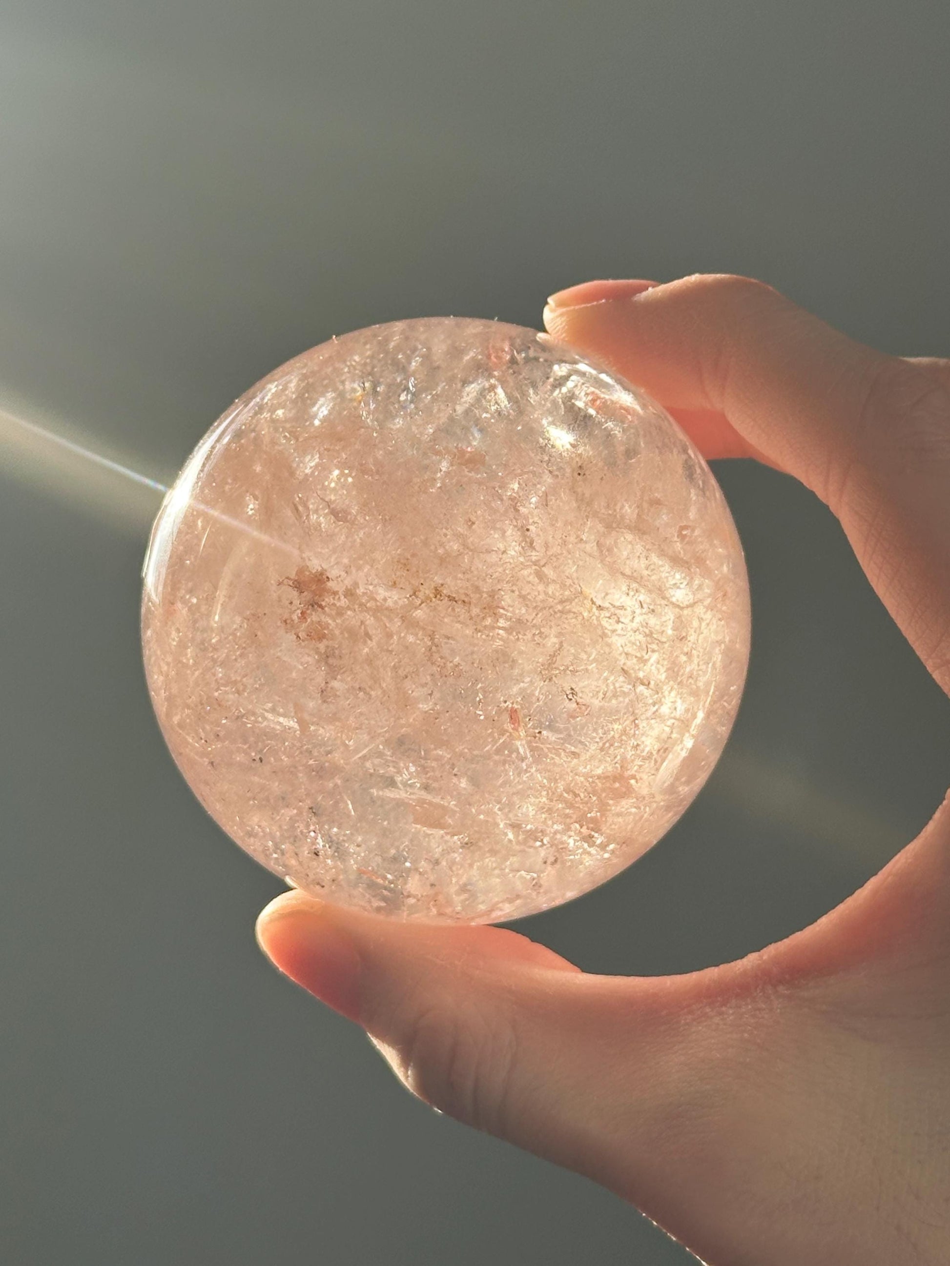 Pink Fire Quartz | Natural Hematite Included Quartz Crystal | Vibrant Mineral Display Piece for Collectors Cabinet Decor Accent