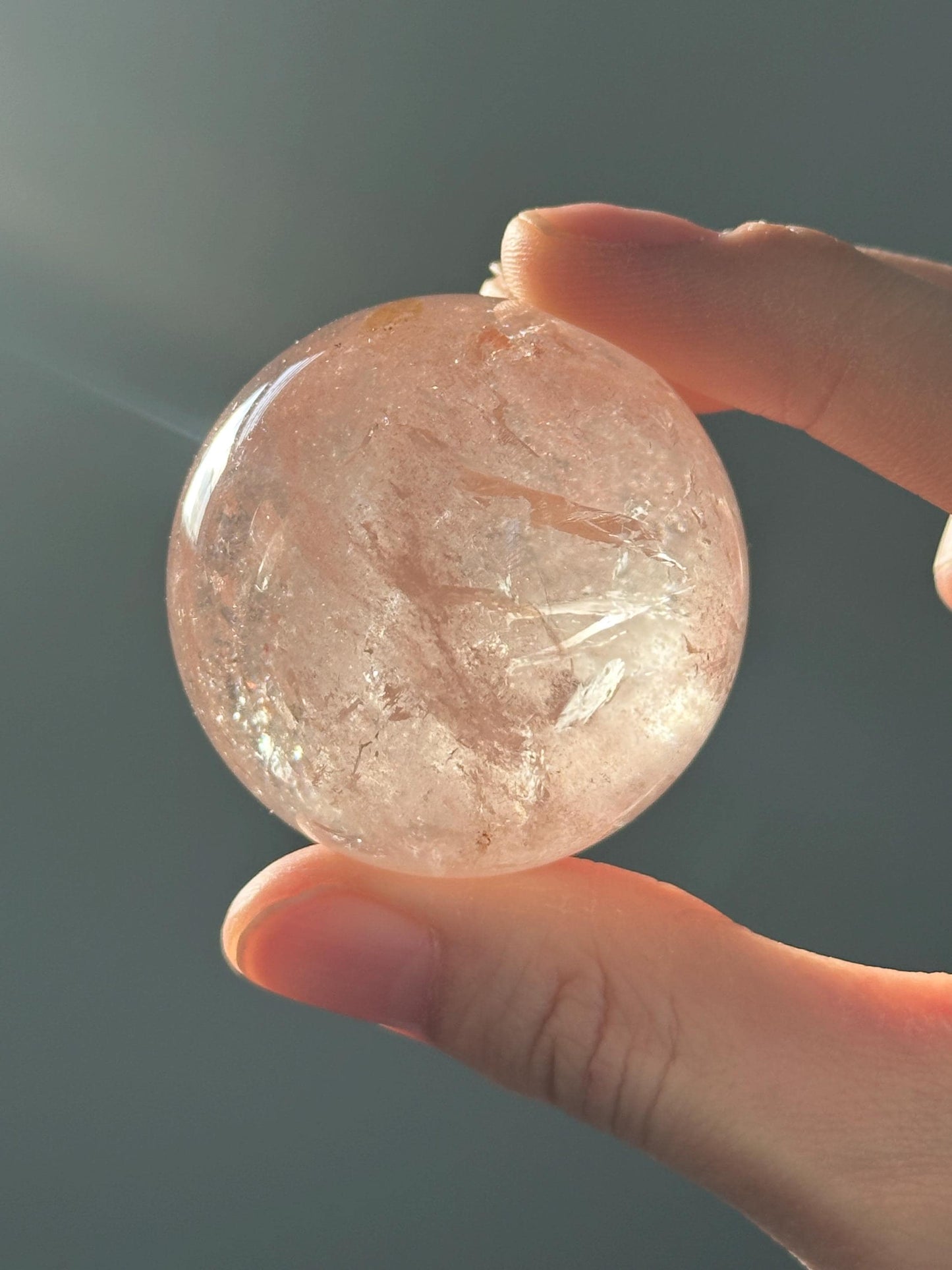 Pink Fire Quartz | Natural Hematite Included Quartz Crystal | Vibrant Mineral Display Piece for Collectors Cabinet Decor Accent