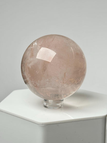 Pink Fire Quartz | Natural Hematite Included Quartz Crystal | Vibrant Mineral Display Piece for Collectors Cabinet Decor Accent