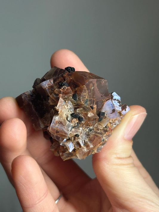 Moonstone with Aegirine Specimen | Pili Mine Chihuahua Mexico | Natural Feldspar Crystal Mineral Display Piece for Collectors Cabinet Decor