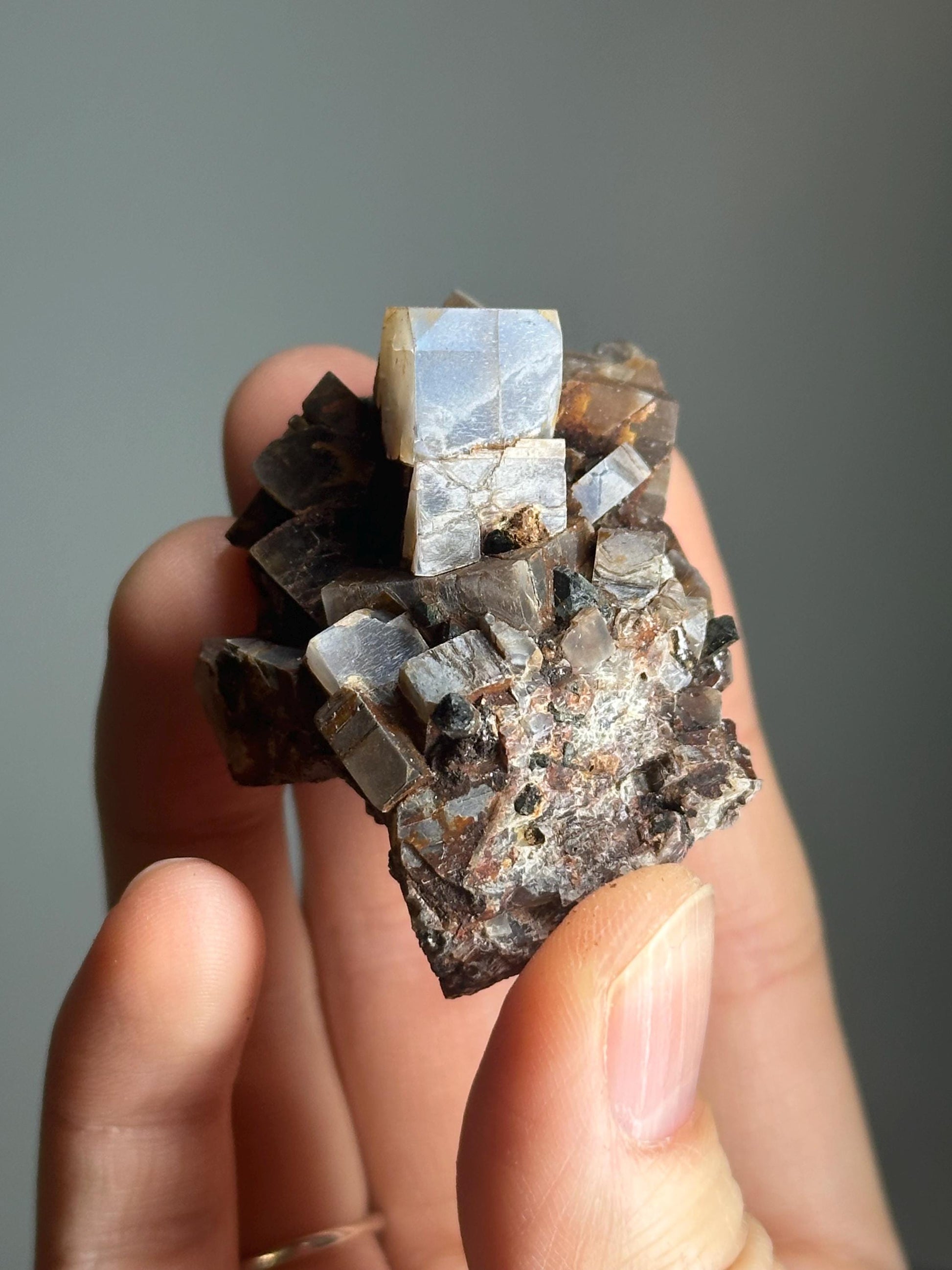 Moonstone with Aegirine Specimen | Pili Mine Chihuahua Mexico | Natural Feldspar Crystal Mineral Display Piece for Collectors Cabinet Decor