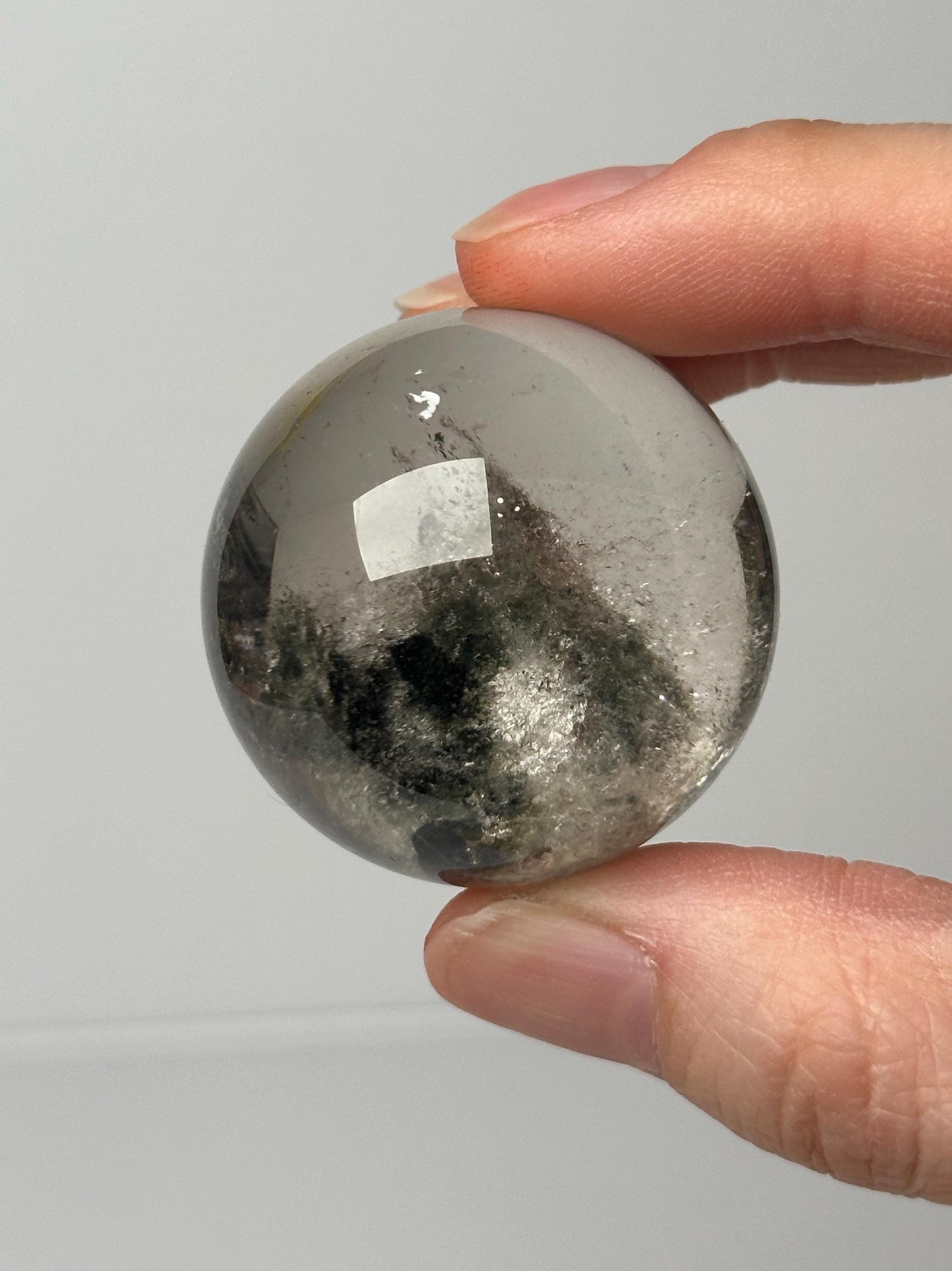 Garden Quartz Sphere | Natural Inclusion Quartz Crystal Ball | Polished Mineral Specimen for Collectors Display Decor Accent