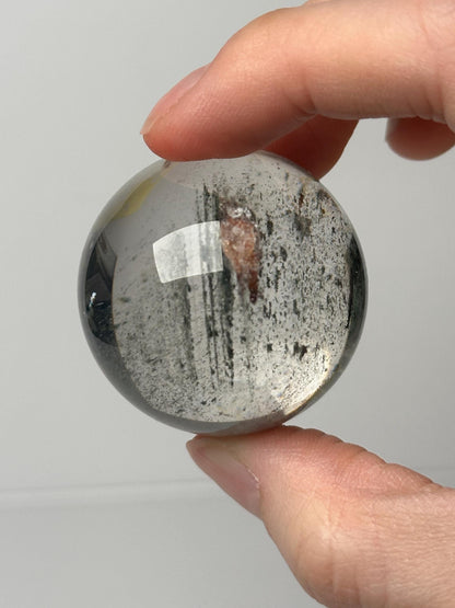 Garden Quartz Sphere | Natural Inclusion Quartz Crystal Ball | Polished Mineral Specimen for Collectors Display Decor Accent