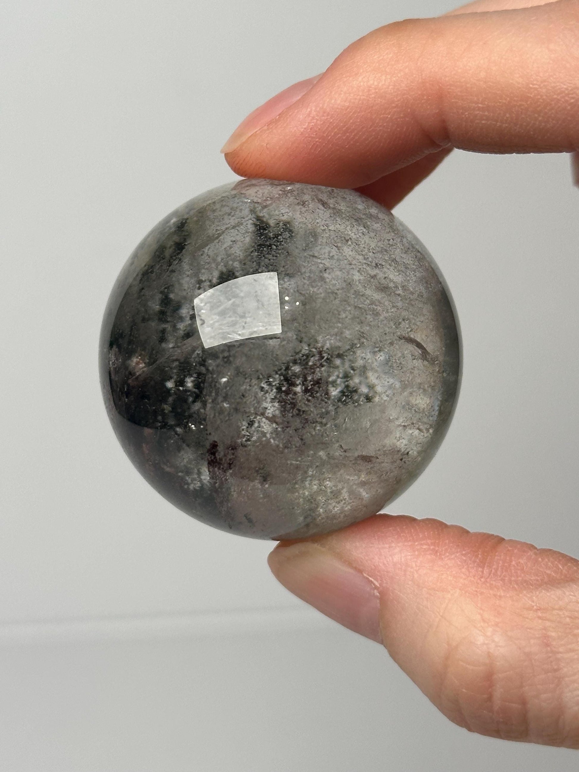 Garden Quartz Sphere | Natural Inclusion Quartz Crystal Ball | Polished Mineral Specimen for Collectors Display Decor Accent