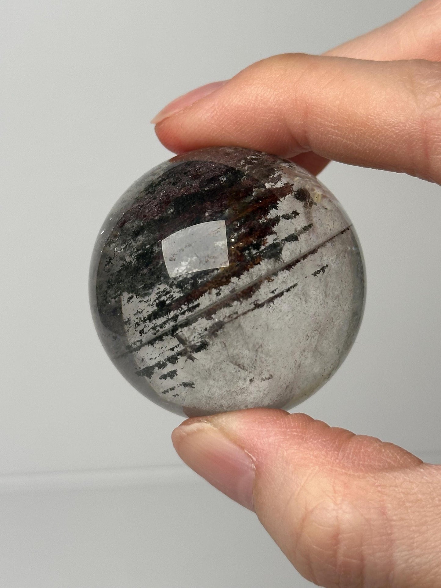Garden Quartz Sphere | Natural Inclusion Quartz Crystal Ball | Polished Mineral Specimen for Collectors Display Decor Accent