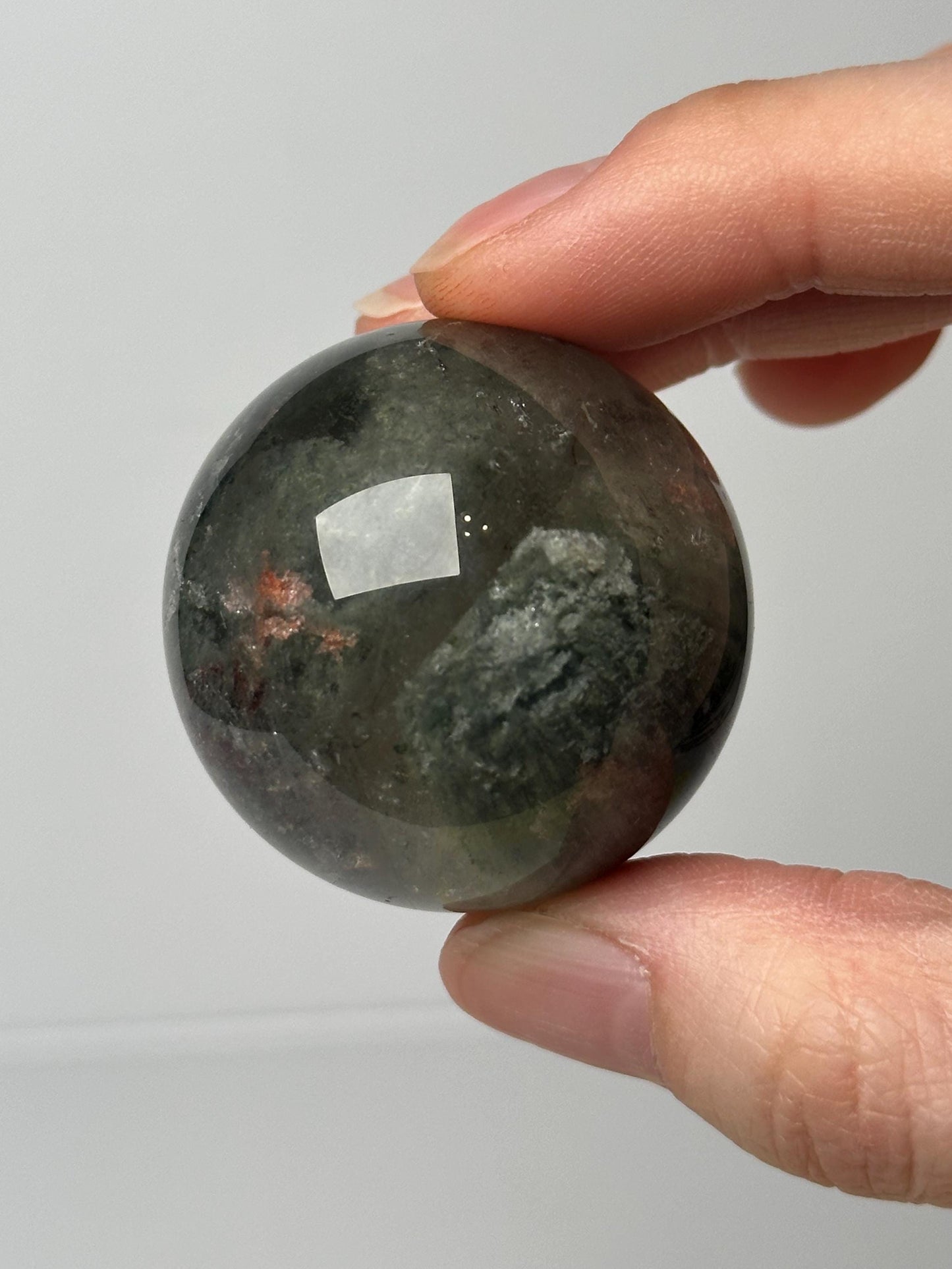 Garden Quartz Sphere | Natural Inclusion Quartz Crystal Ball | Polished Mineral Specimen for Collectors Display Decor Accent