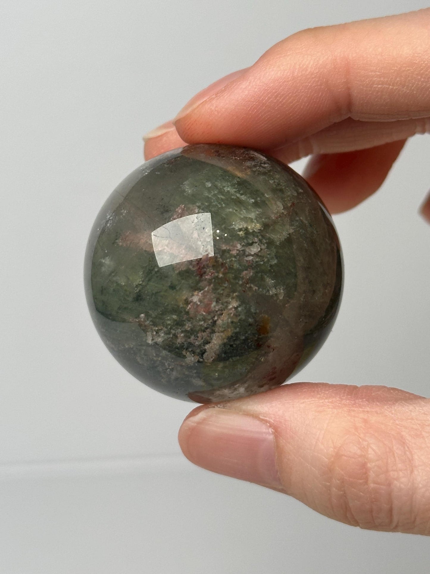Garden Quartz Sphere | Natural Inclusion Quartz Crystal Ball | Polished Mineral Specimen for Collectors Display Decor Accent