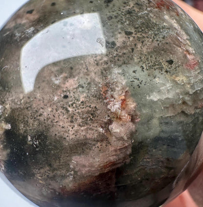 Garden Quartz Sphere | Natural Inclusion Quartz Crystal Ball | Polished Mineral Specimen for Collectors Display Decor Accent