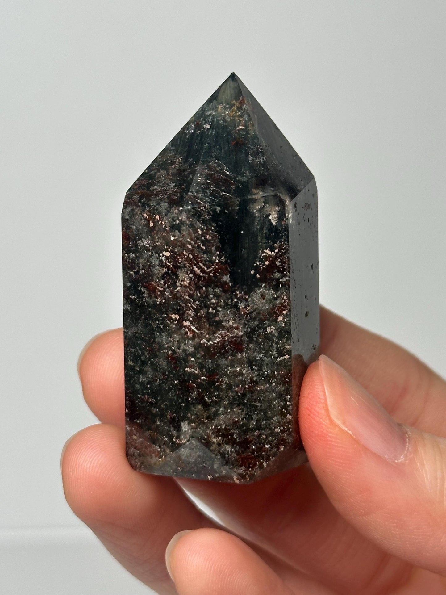 Garden Quartz Tower | Natural Inclusion Quartz Crystal Point | Polished Mineral Specimen for Collectors Display Decor Accent