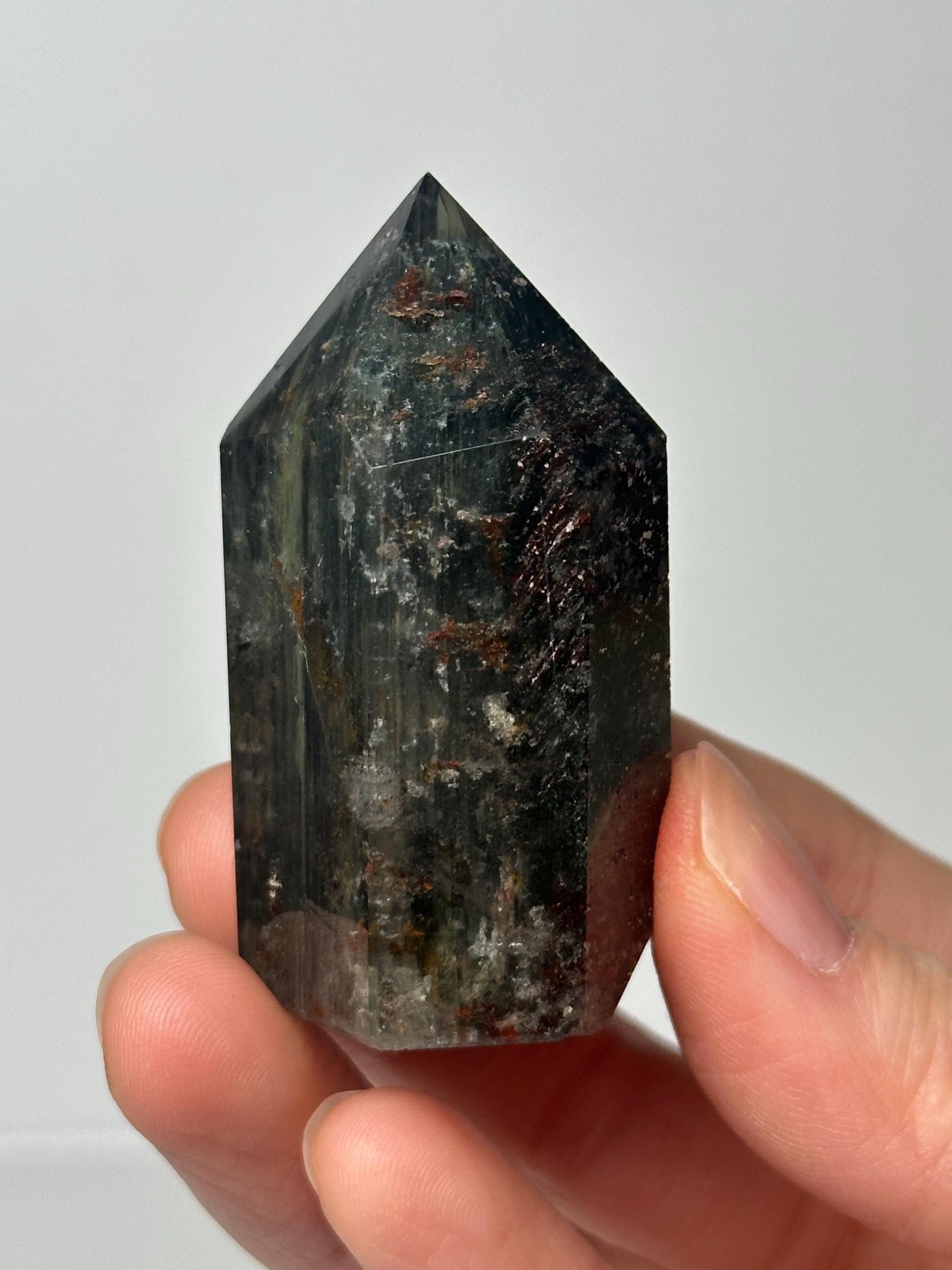 Garden Quartz Tower | Natural Inclusion Quartz Crystal Point | Polished Mineral Specimen for Collectors Display Decor Accent