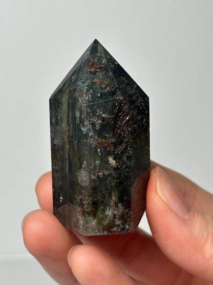 Garden Quartz Tower | Natural Inclusion Quartz Crystal Point | Polished Mineral Specimen for Collectors Display Decor Accent