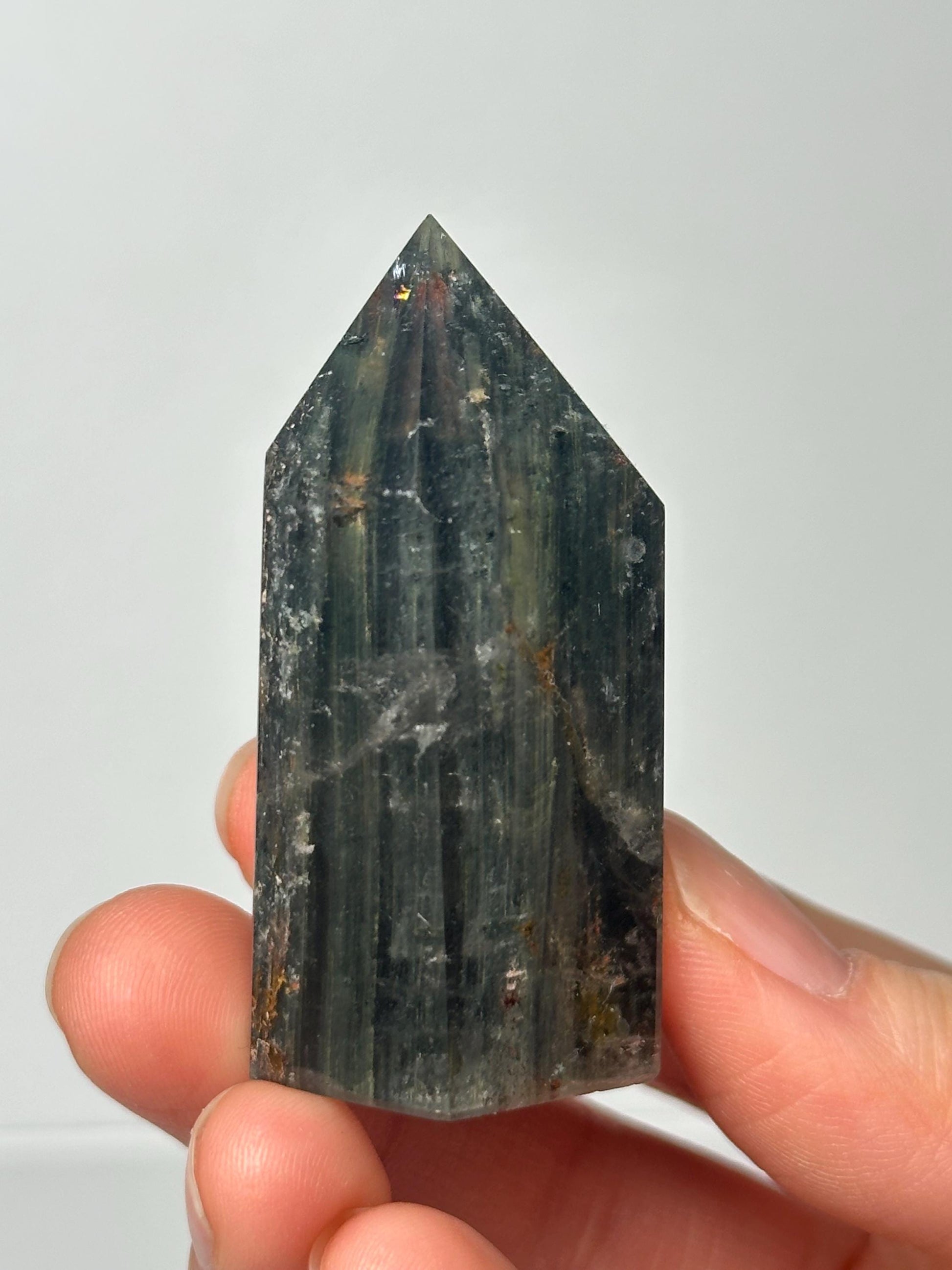 Garden Quartz Tower | Natural Inclusion Quartz Crystal Point | Polished Mineral Specimen for Collectors Display Decor Accent