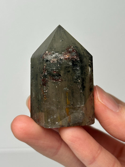 Garden Quartz Tower | Natural Inclusion Quartz Crystal Point | Polished Mineral Specimen for Collectors Display Decor Accent