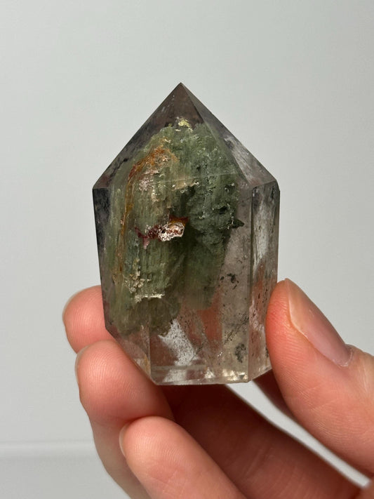 Garden Quartz Tower | Natural Inclusion Quartz Crystal Point | Polished Mineral Specimen for Collectors Display Decor Accent