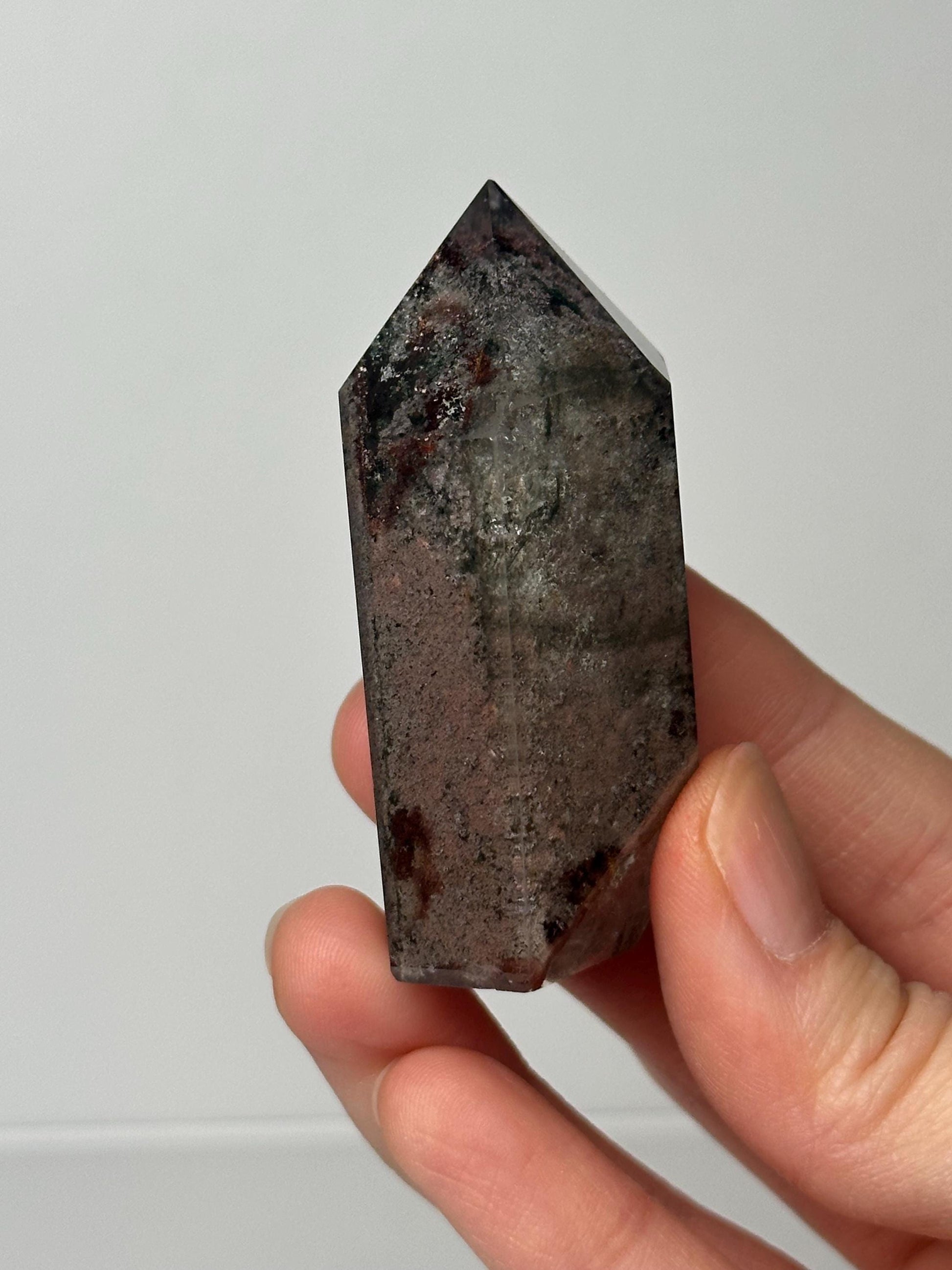 Garden Quartz Tower | Natural Inclusion Quartz Crystal Point | Polished Mineral Specimen for Collectors Display Decor Accent