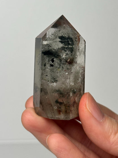 Garden Quartz Tower | Natural Inclusion Quartz Crystal Point | Polished Mineral Specimen for Collectors Display Decor Accent